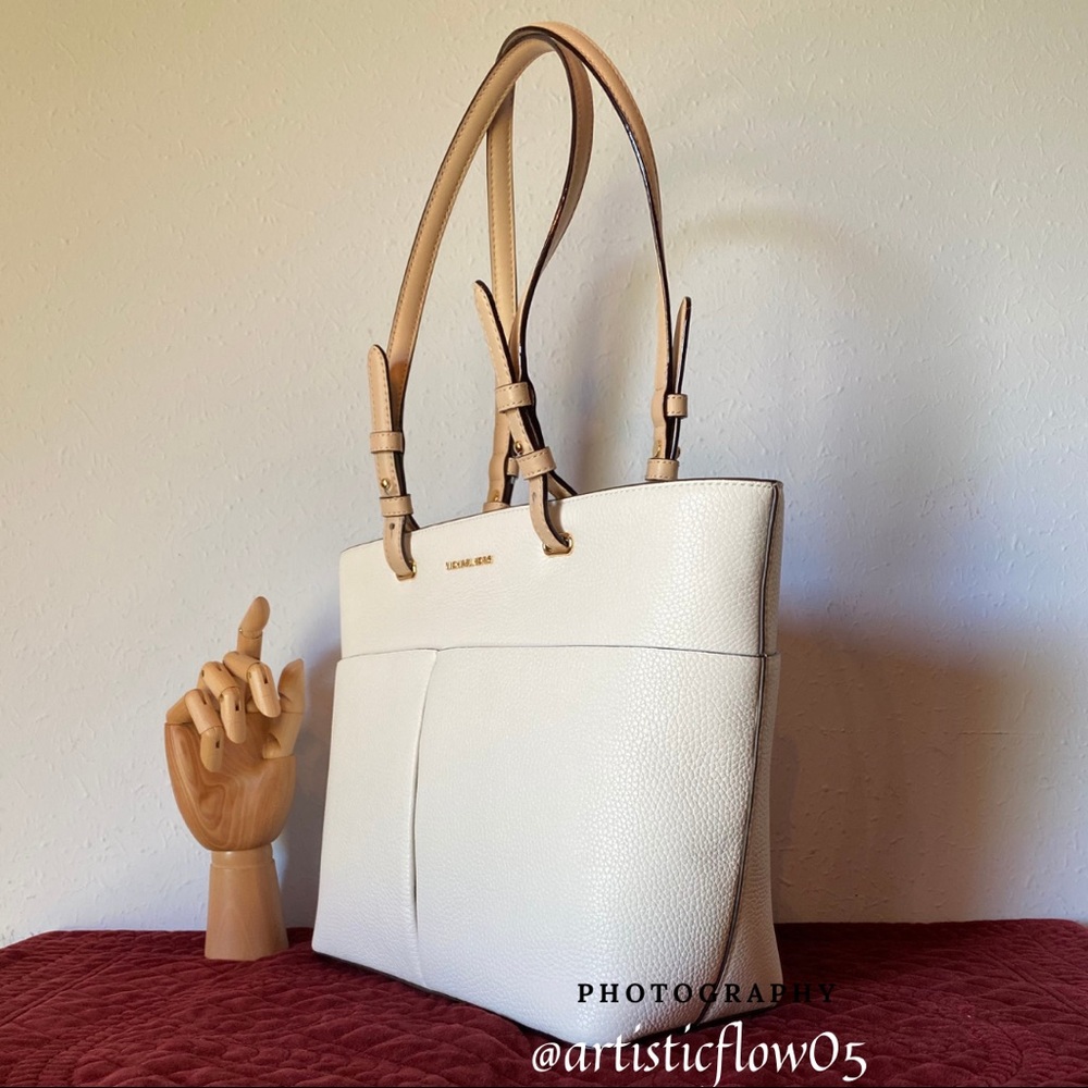 NEW! MK Bedford Medium Top Zip Pocket Leather Tote - Picture 3 of 12